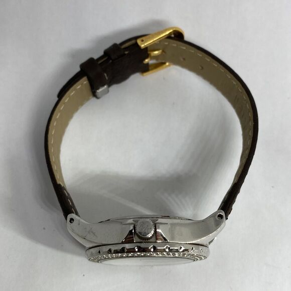 Michael Kors MK5401 Women's Brown Leather Analog White Dial Quartz Watch XX948 - Picture 8 of 12